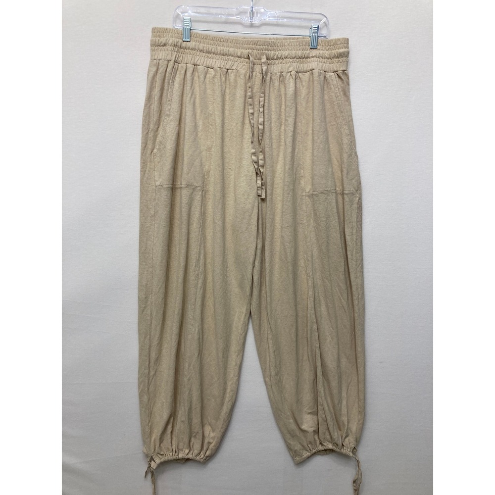Wrap London Hemp Organic Cotton Relaxed Ankle Tie Balloon Jogger Pants US 14